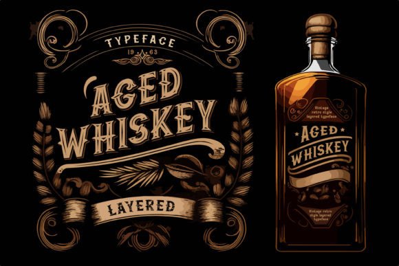 Aged Whiskey: A Vintage Display Font for Authentic Branding