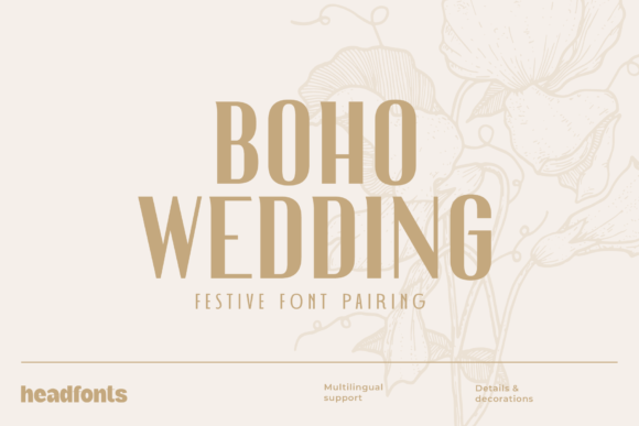 Boho Wedding Duo: A Premium Display Typeface for Campaign Design