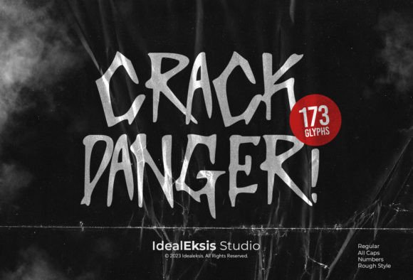 Crack Danger: A Chilling Display Font for Horror Editorial Design
