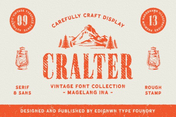 Cralter: The Vintage Display Font for Authentic Brand Identity