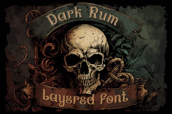 Dark Rum: The Vintage Horror Display Font for Bold Brand Identity