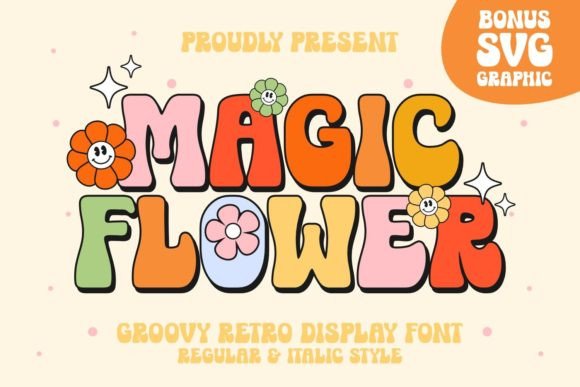 Magic Flower: A Retro Display Typeface for Brand Identity