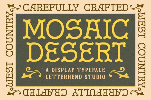 Mosaic Dessert: A Classic Wild West Style Font for Makers
