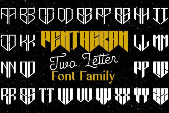 Pentagram Two Letter: The Elegant Monogram Font for Handmade Brands