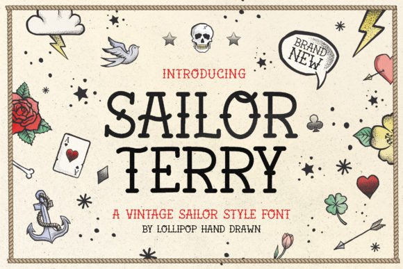 Sailor Terry: A Modern Display Font for Standout Web Designs