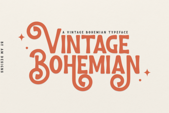 Vintage Bohemian: A Unique Display Typeface for Creative Branding