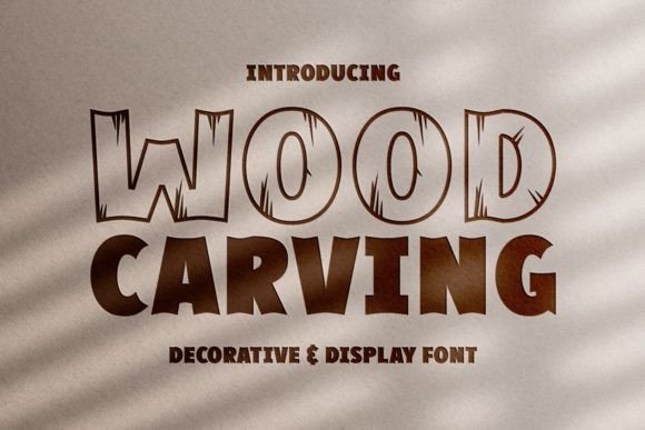 Wood Carving: A Premium Display Font for Handmade Crafts